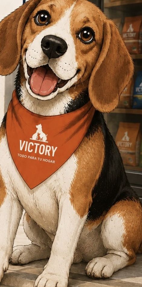 Ilustración de Rocco, el beagle de Victory